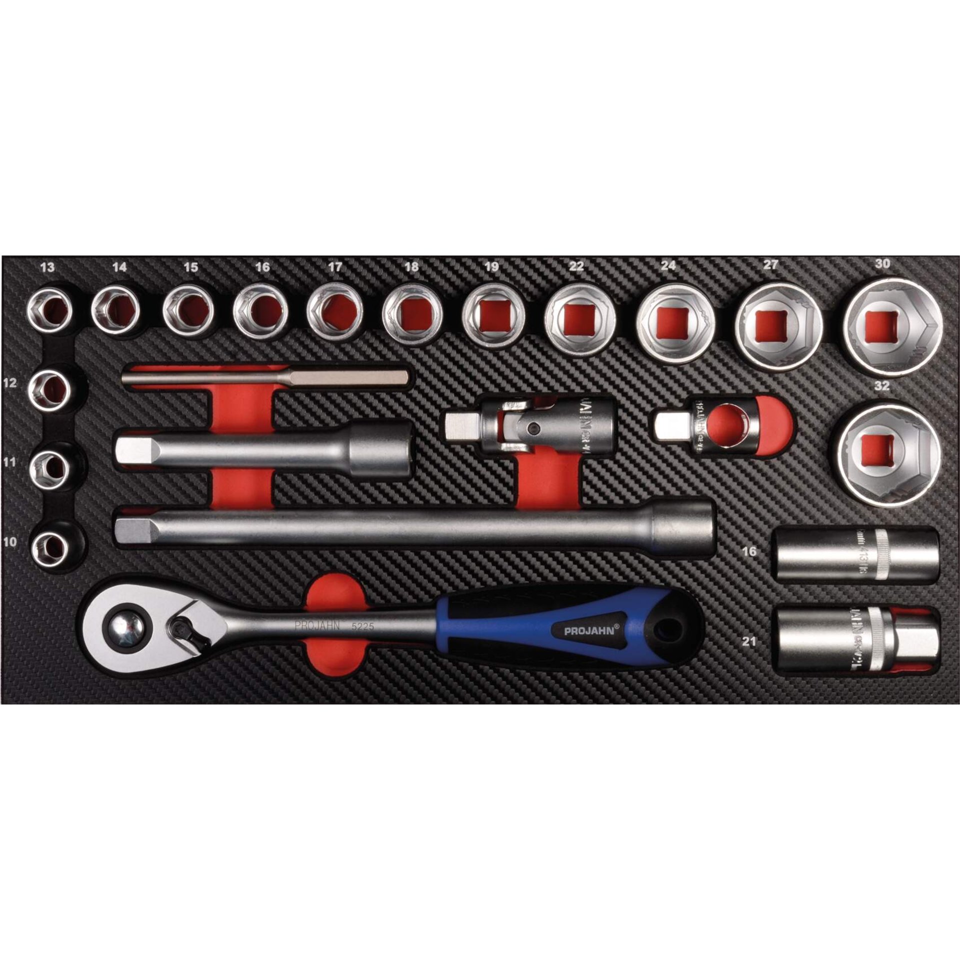 Werkzeugset, Steckschlüssel, Ratsche, Torx, Kassette