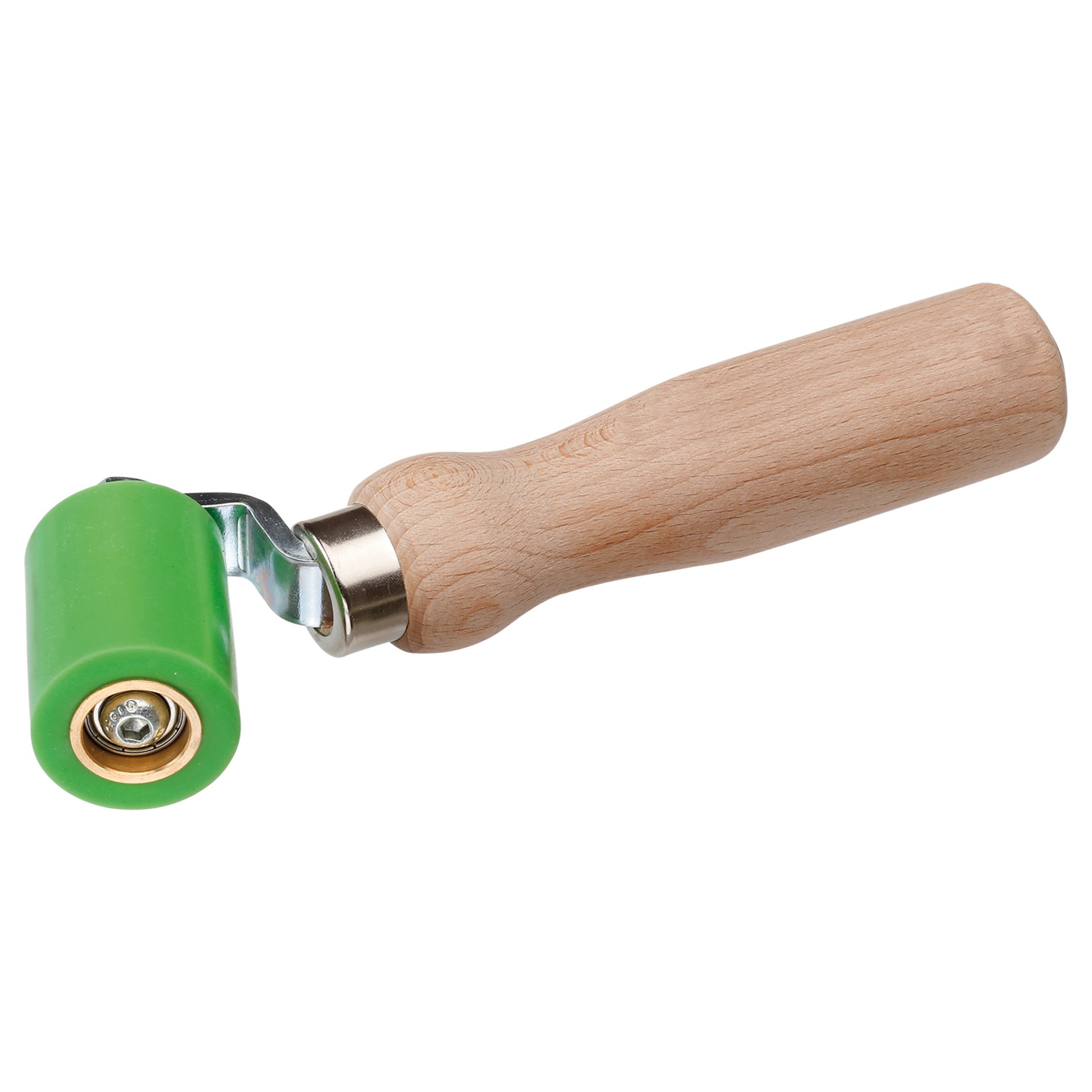 Roller, Kunststoff, Grün, Holzgriff, Schaber