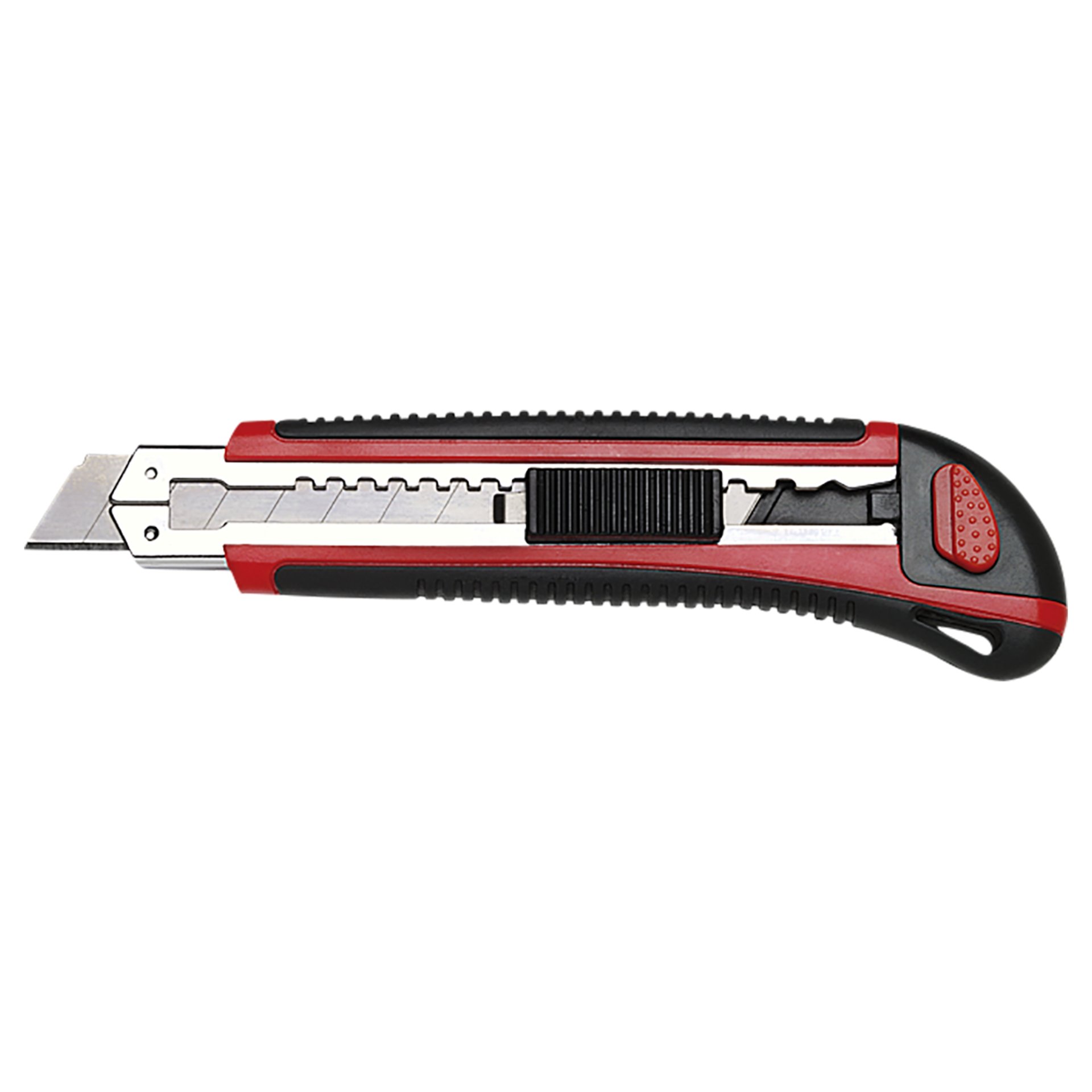 Werkzeugmesser, Klinge, roter Griff, ausziehbar, Spitzmesser