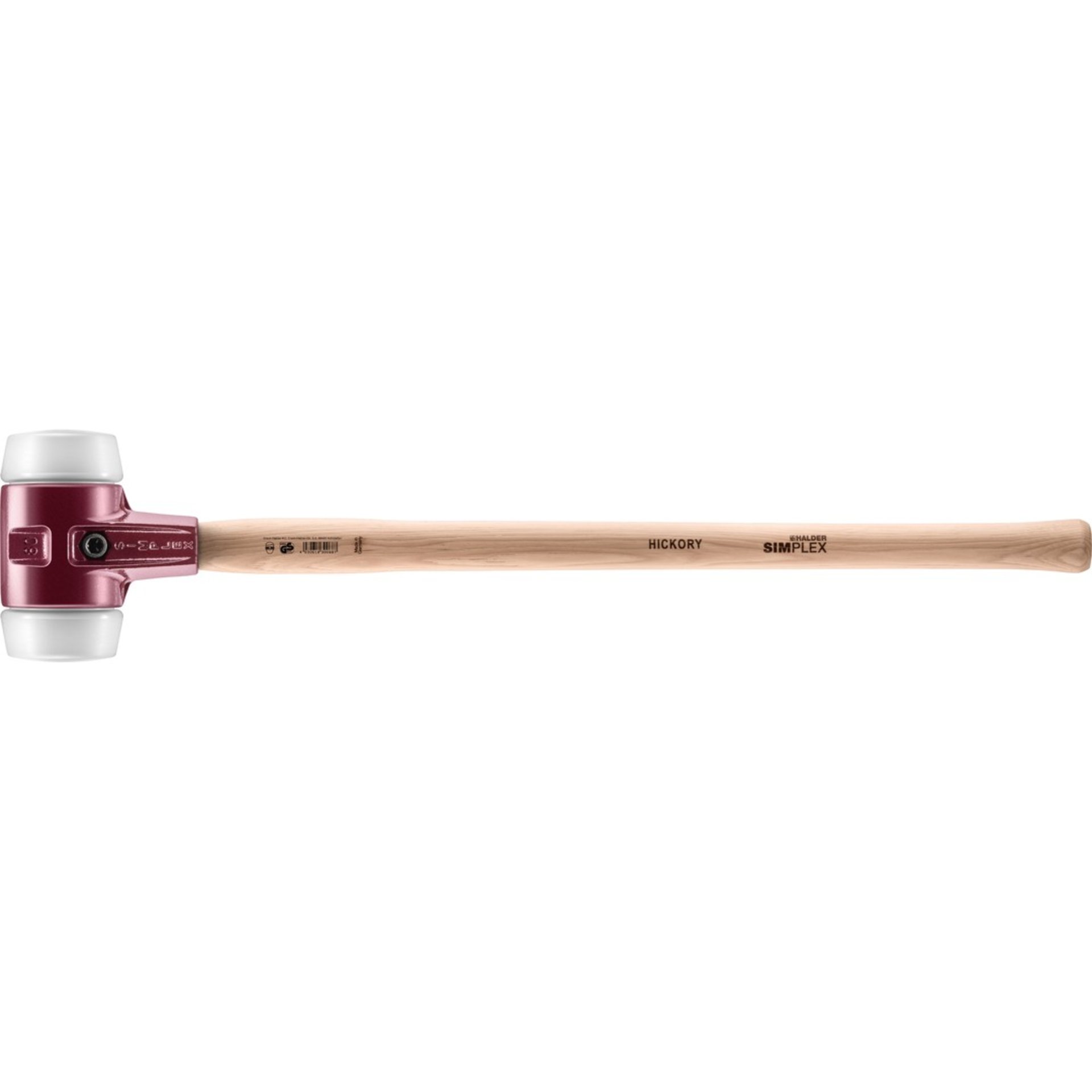 Halder SIMPLEX-Vorschlaghammer, Superplastik; mit Tempergussgehäuse und Hickorystiel | D=80 mm | 3007.081 Gerät, Hammer, Werkzeug