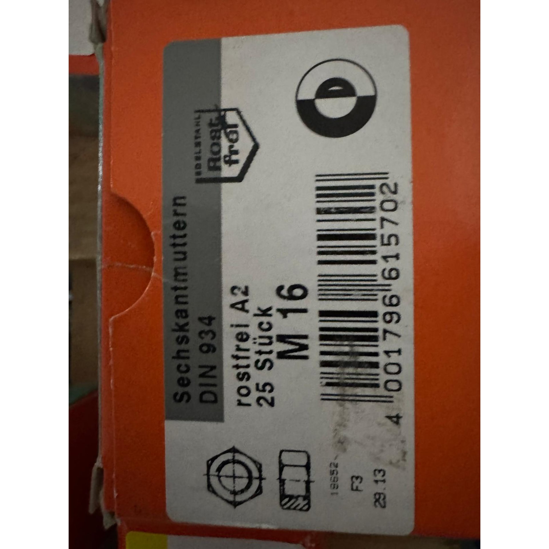 stahl, schraube, befestigung, box, DIN 934