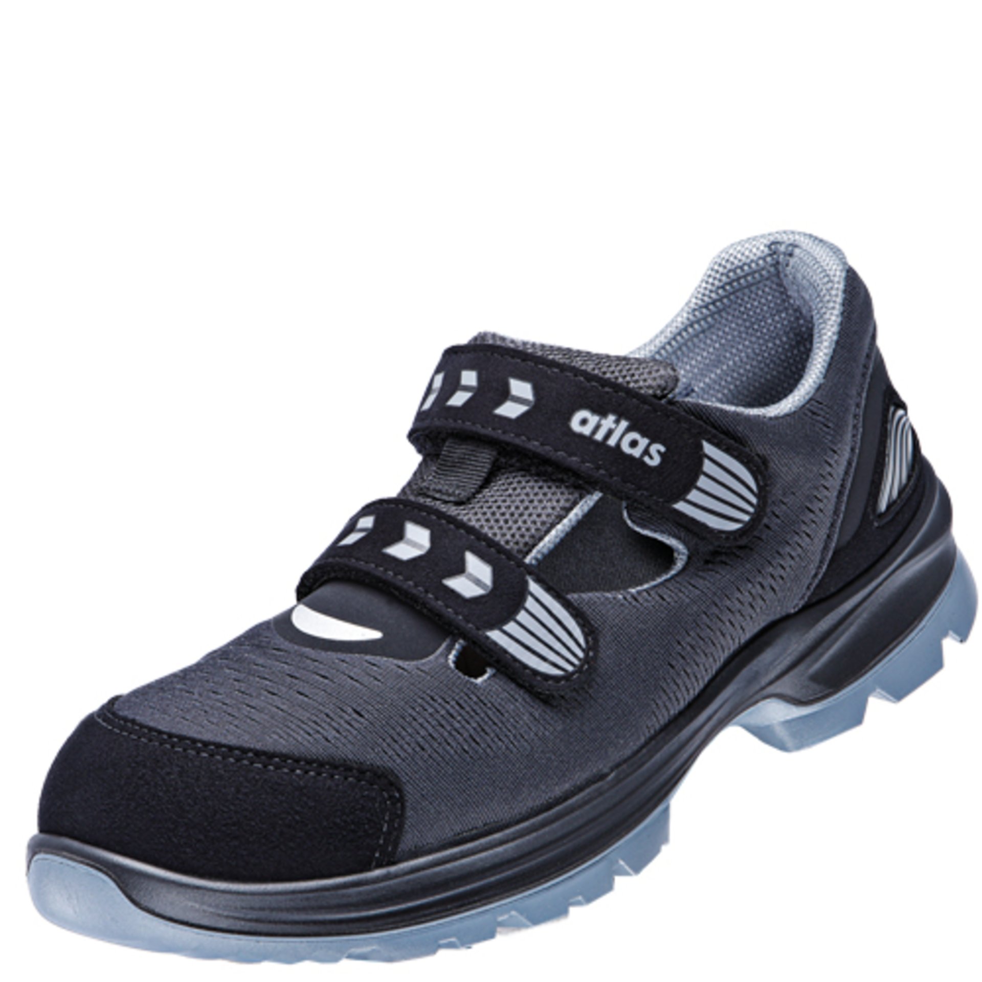 Sneaker, Lederschuh, Velcro, Mesh-Obermaterial, Dunkelgrau