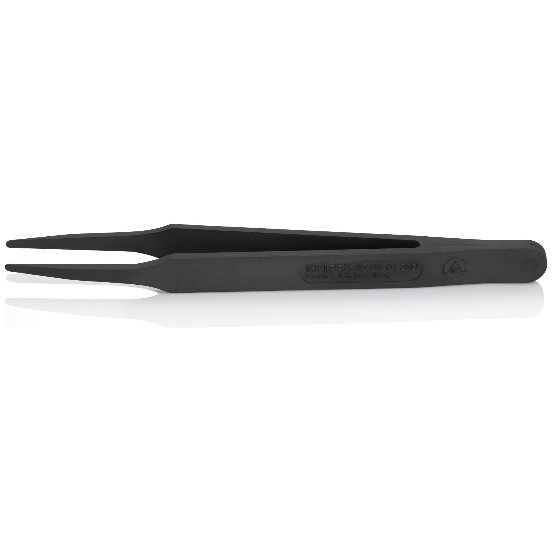 92 Kunststoffpinzette ESD, schwarz
