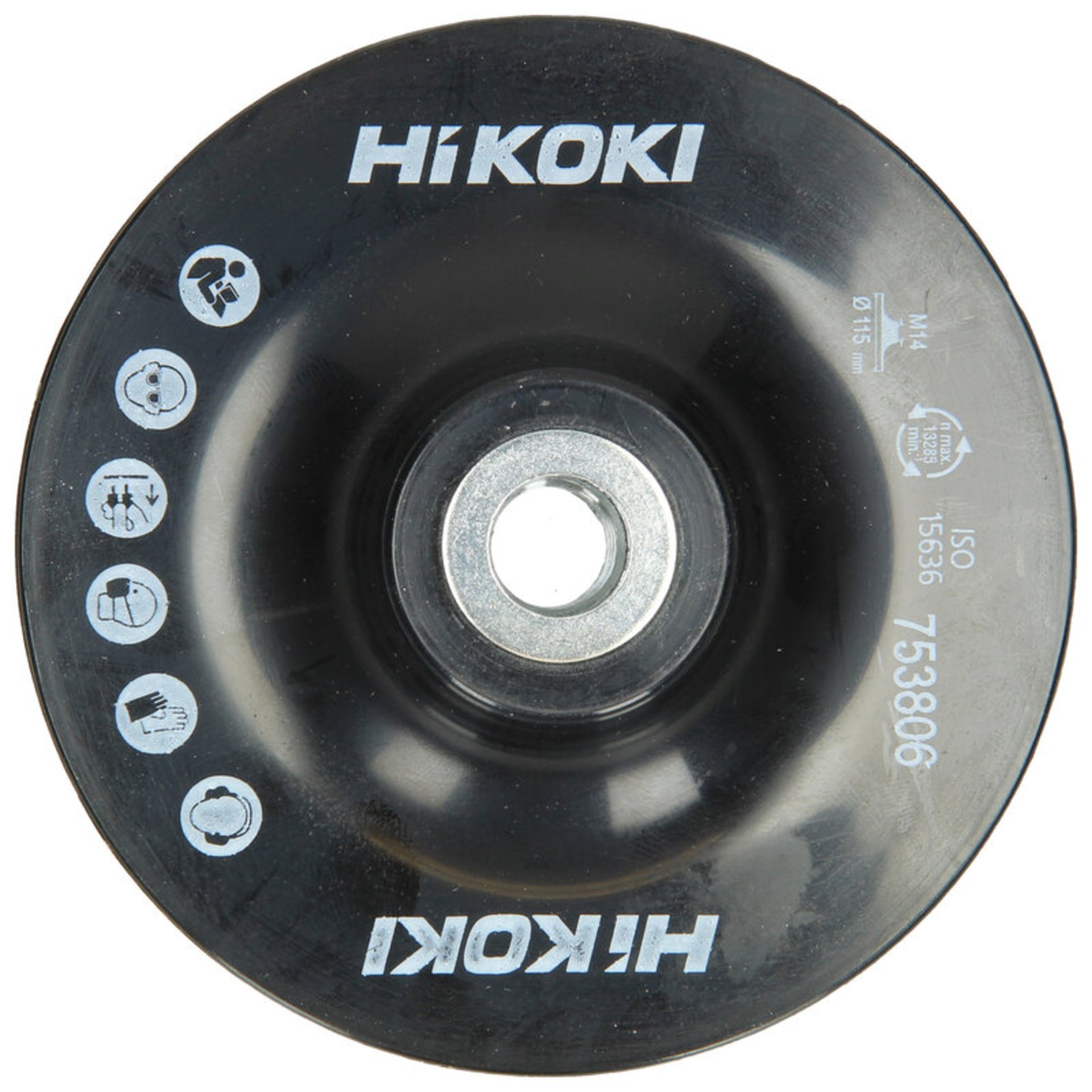 Hikoki Stützteller Schwarz, ISO 15636 Maschine, Rad, Rotor, Spirale, Sprach