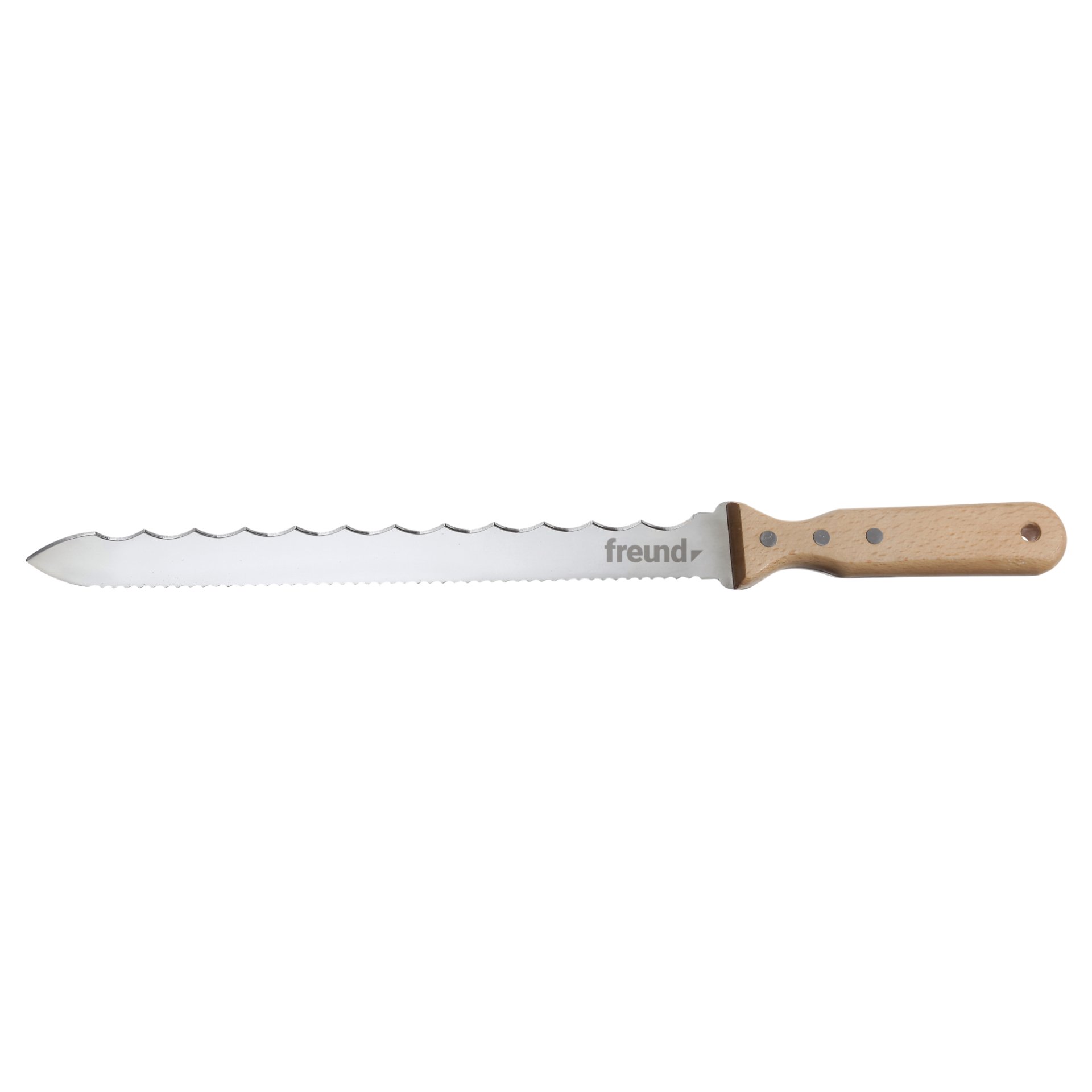 messer, Kaltschnittmesser, Holzgriff, zackige Kante, freund