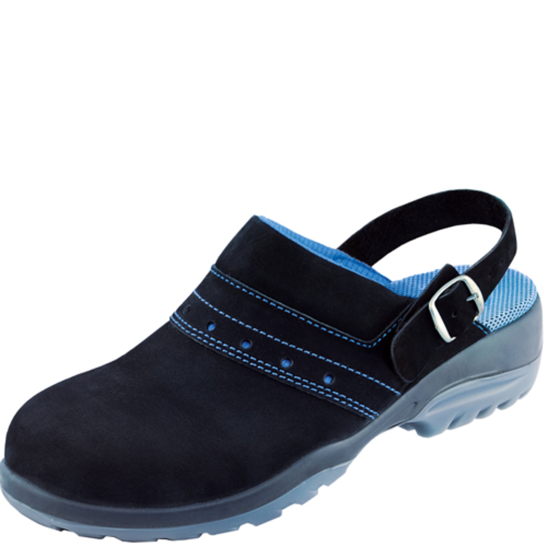 clog, Sandal, Blau, Slip-on, Trageriemen