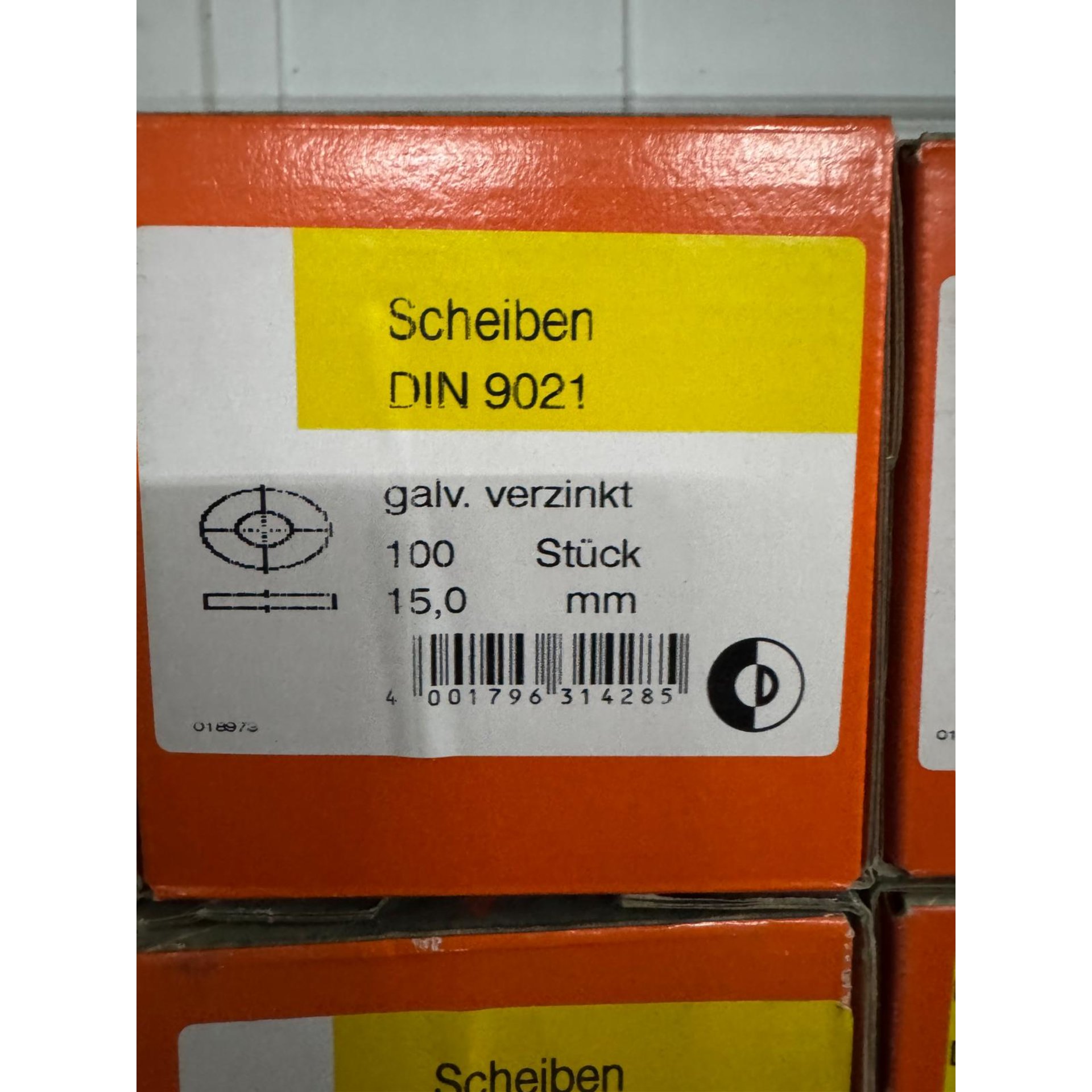 Scheiben, DIN 9021, galv. verzinkt, Stück, mm