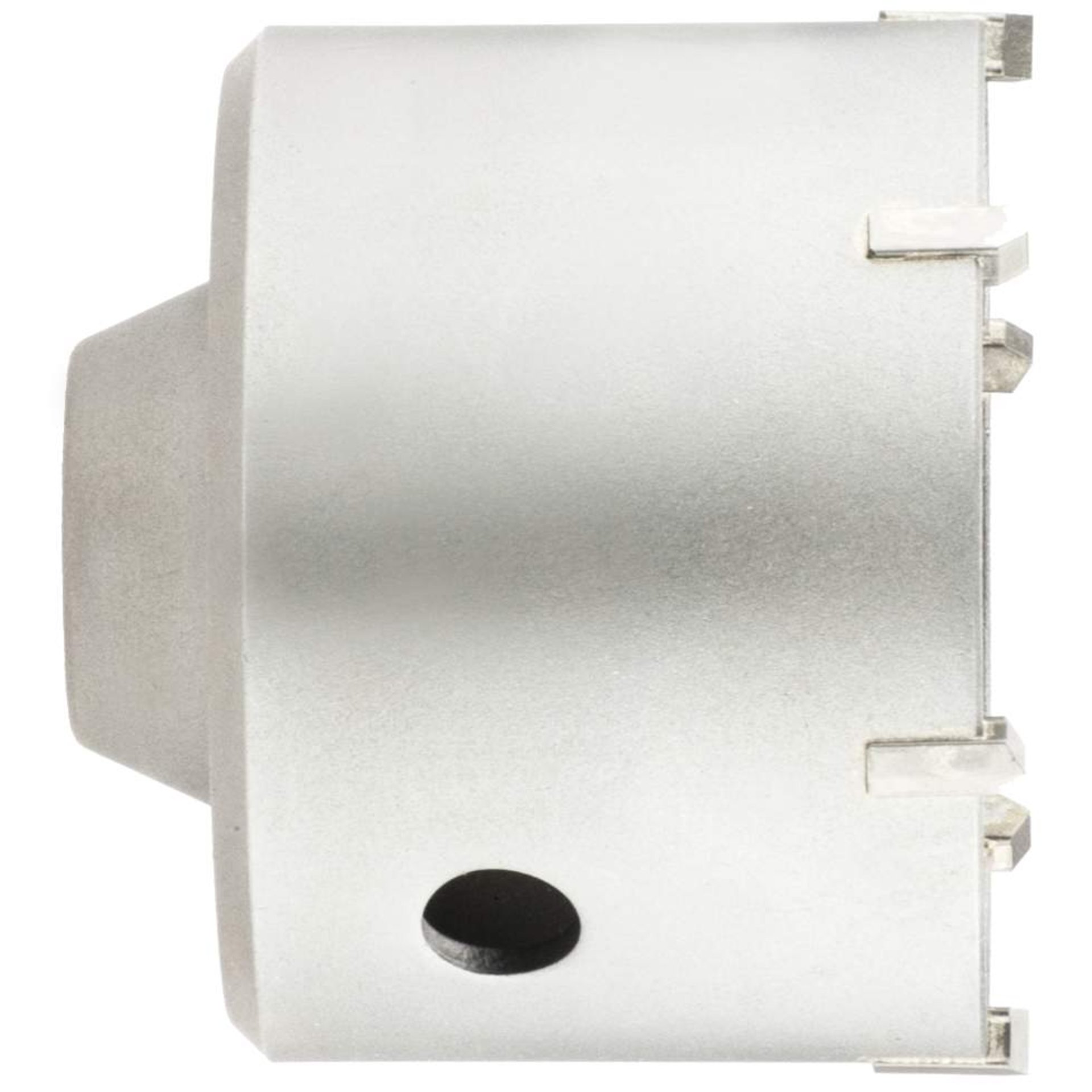 elektronisches Bauteil, Metallgehäuse, Löcher, Silber, Anschlussport