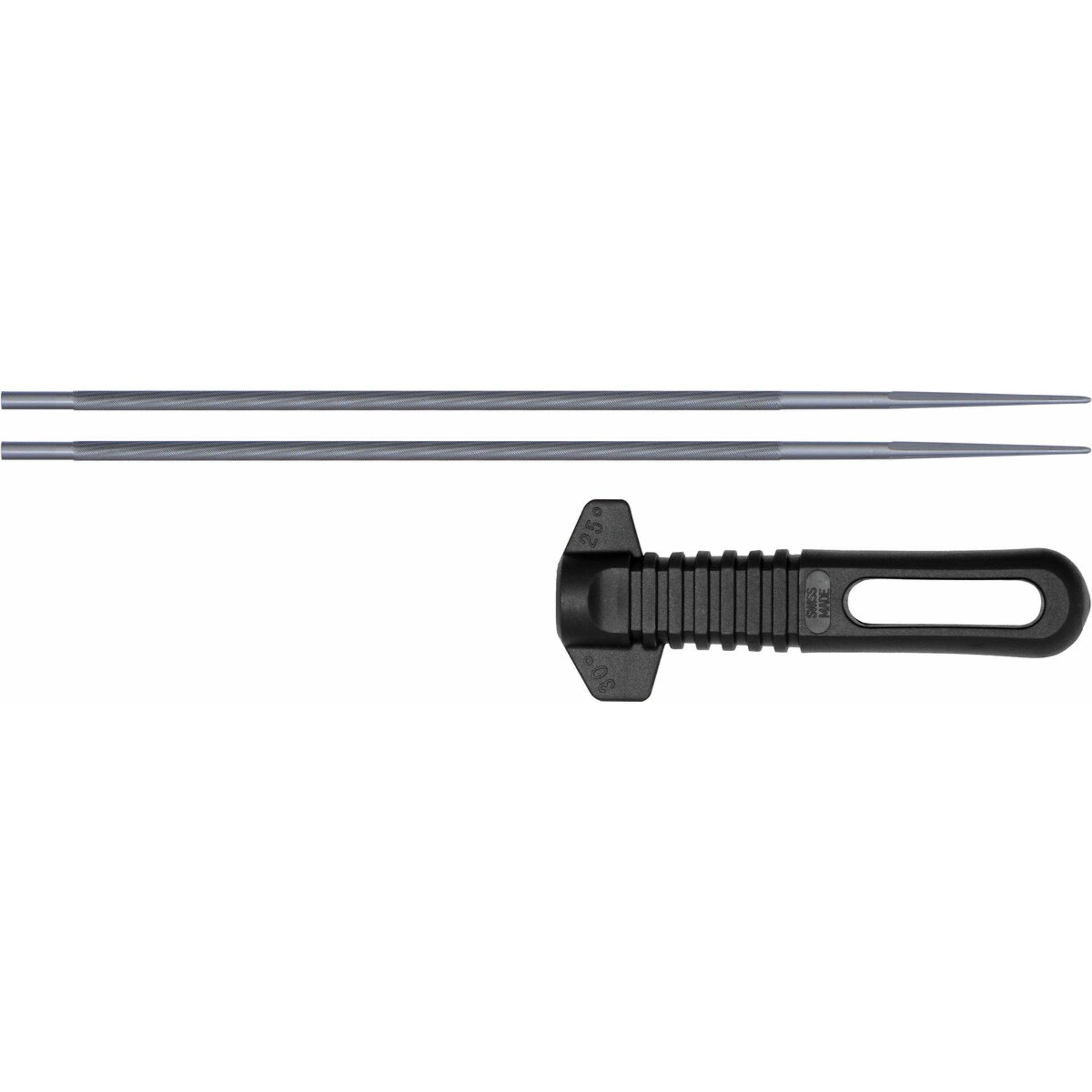 Hikoki Kettensägenfeilen-Set rund Schwert, Waffe, Schlagstock, Stock, Griff