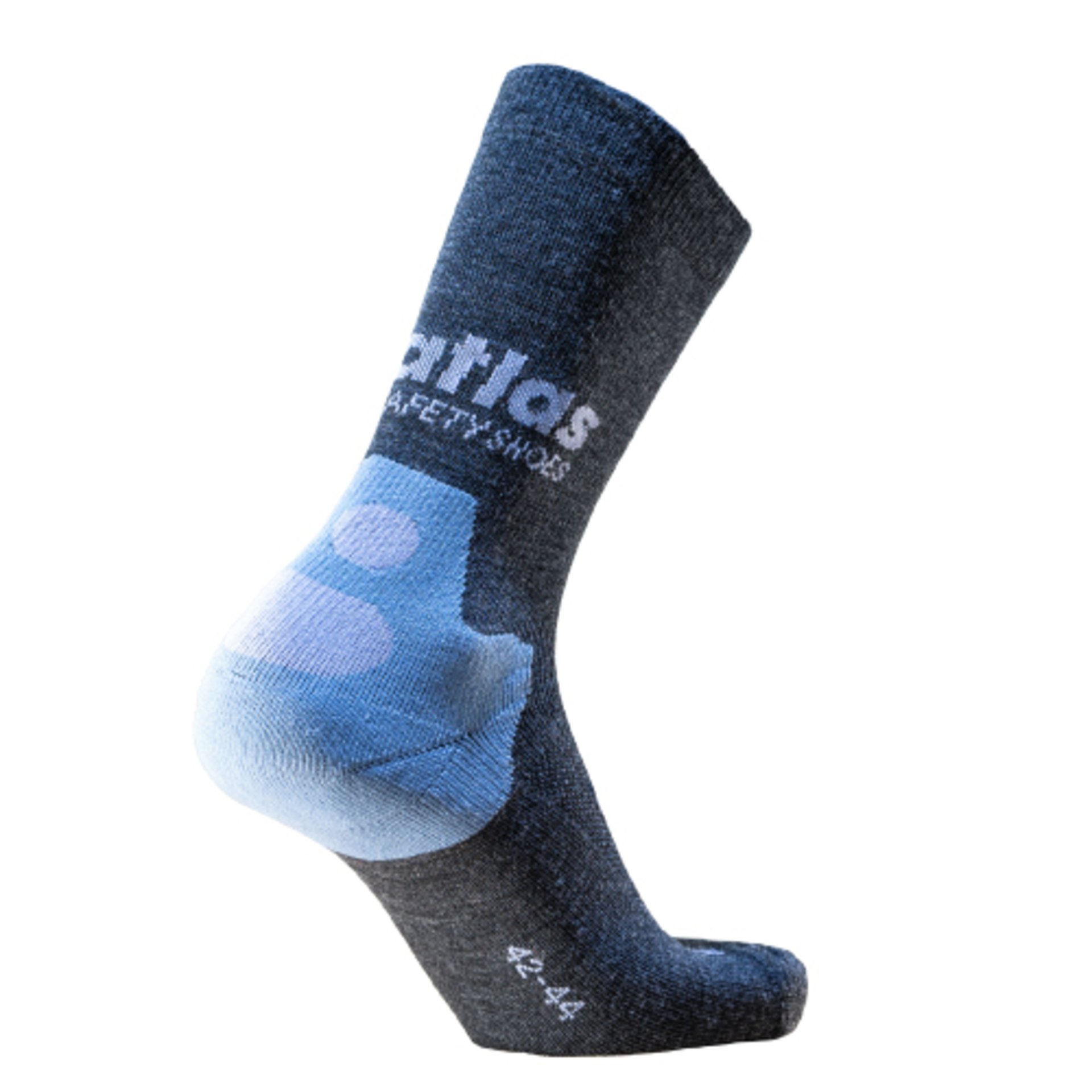 Socken, Sportsocken, Weiß/blau, Laufsport, Kniehöhe
