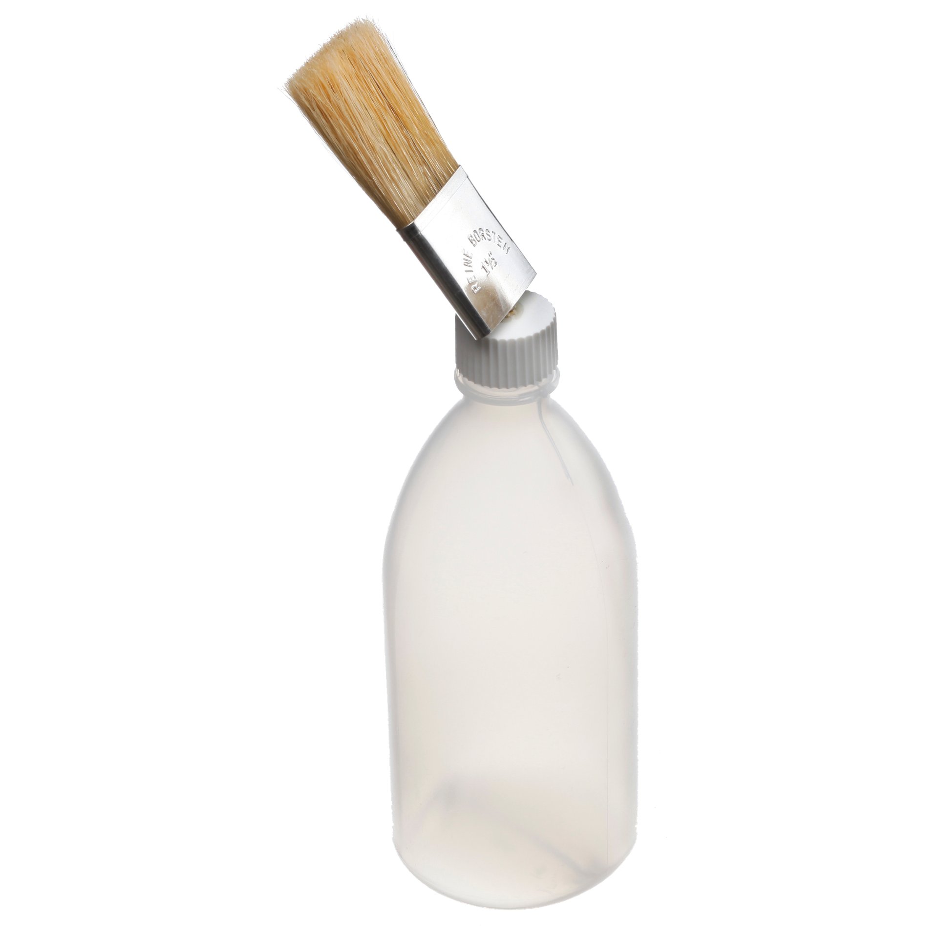 Pinsel, Flasche, Holzborsten-Pinsel, Naturhaar-Pinsel, Kunststoffflasche