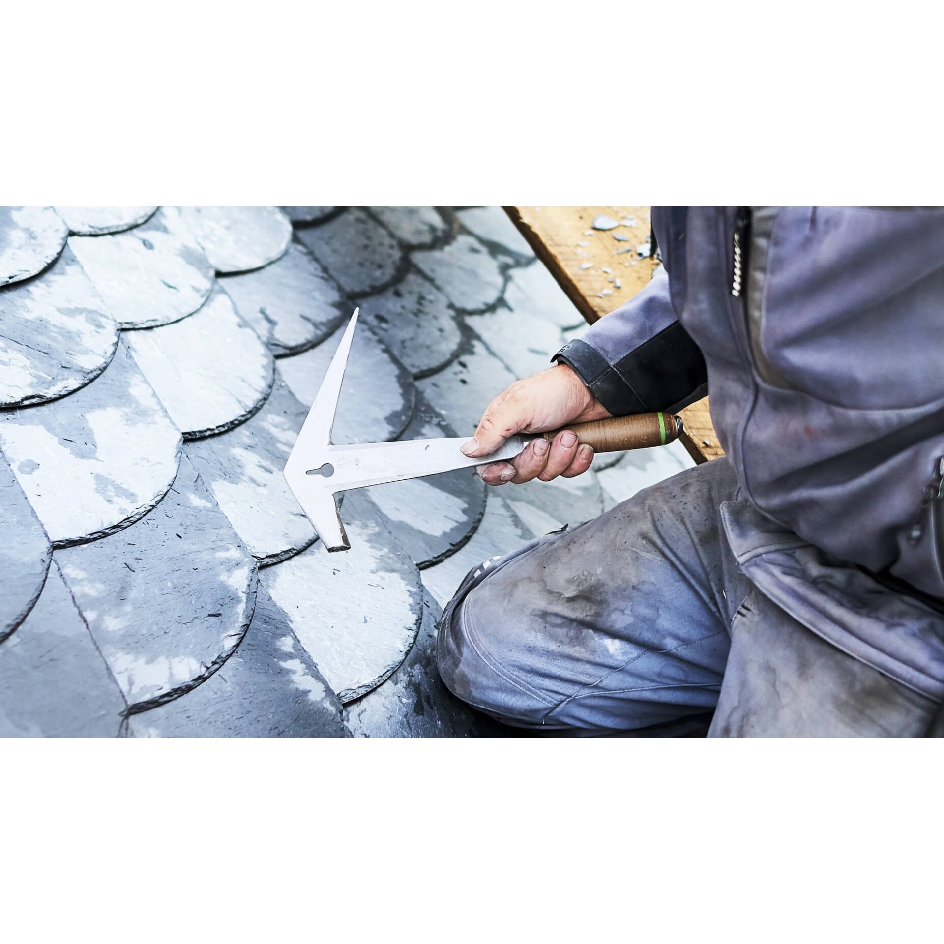 handwerker, dachschindel, hammer, metalltageswerkzeug, schieferdach