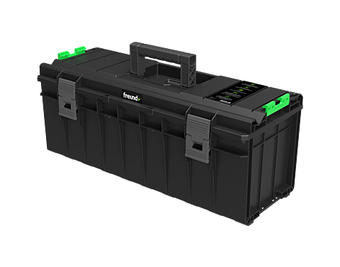 04569000-werkzeugbox-koffer-freund Freund "Starke Box" groß, Werkzeugkoffer 29 Liter Stauraum, Wasser- und Staubschutz, robuster Kunsts