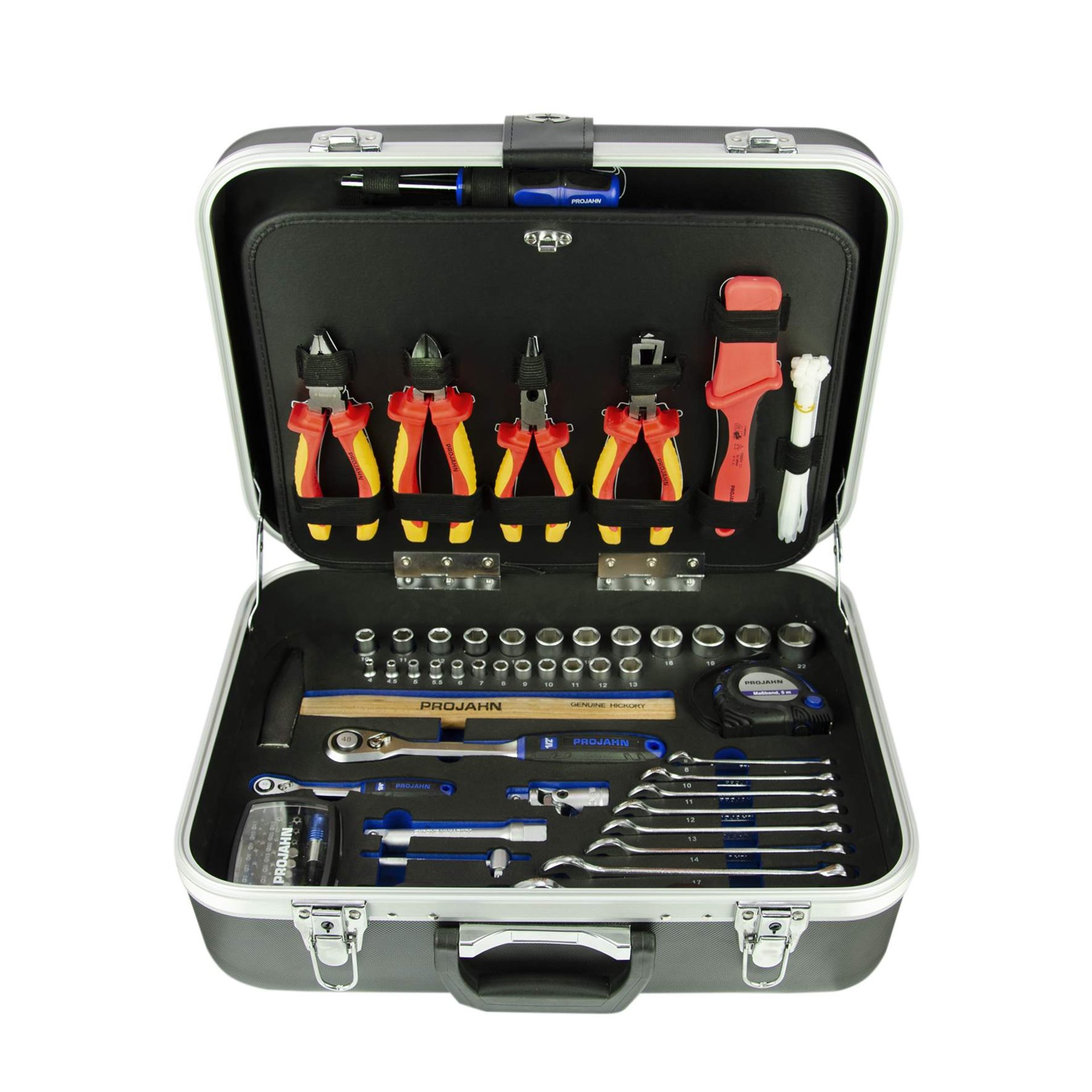 Werkzeugsatz, Mechanik, Zange, Schraubenschlüssel, Koffer