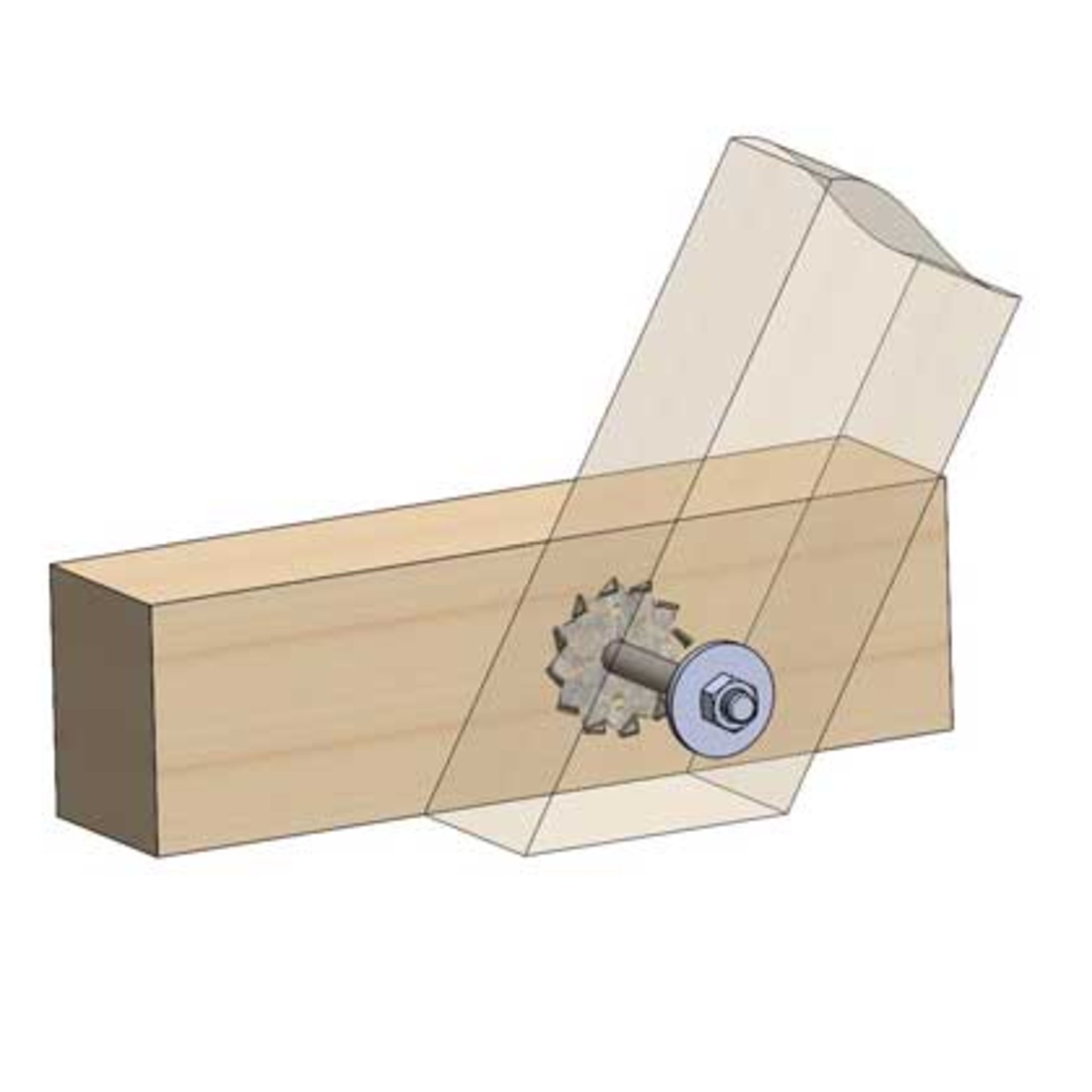 Holzboxe, Schmiedewerkzeug, Zahnrad, Schraubenführung, Holztransport