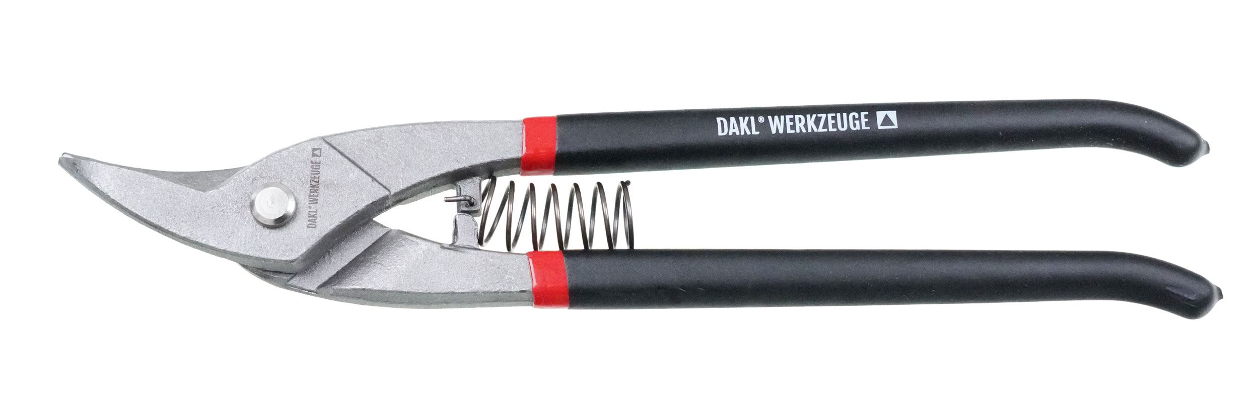 lochschere-lang-links-2 DAKL "eXtrem" Lochschere Blechschere links 250 mm, mit Feder und PVC-Griffen