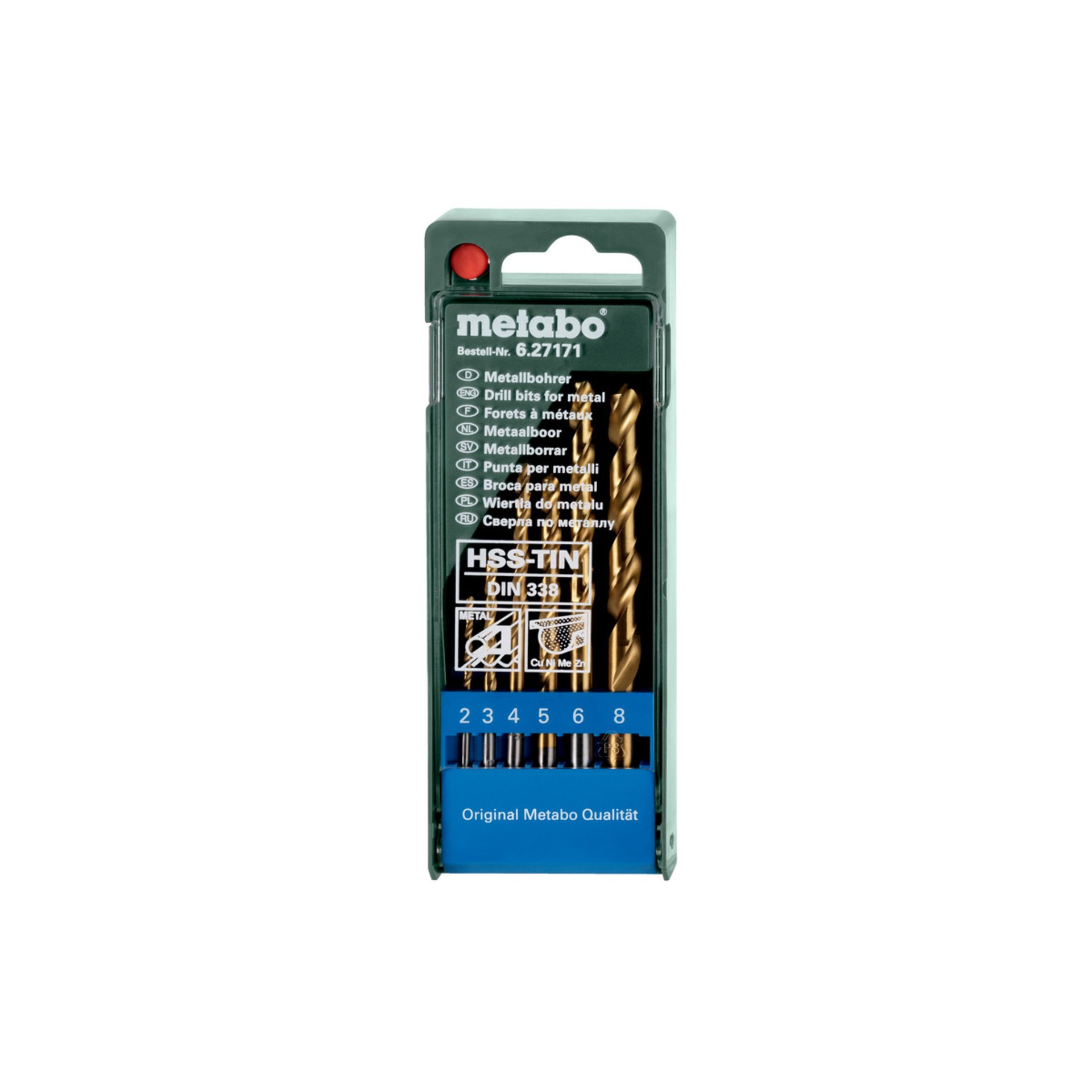 HSS-TiN-Bohrerkassette, 6-teilig (627171000)