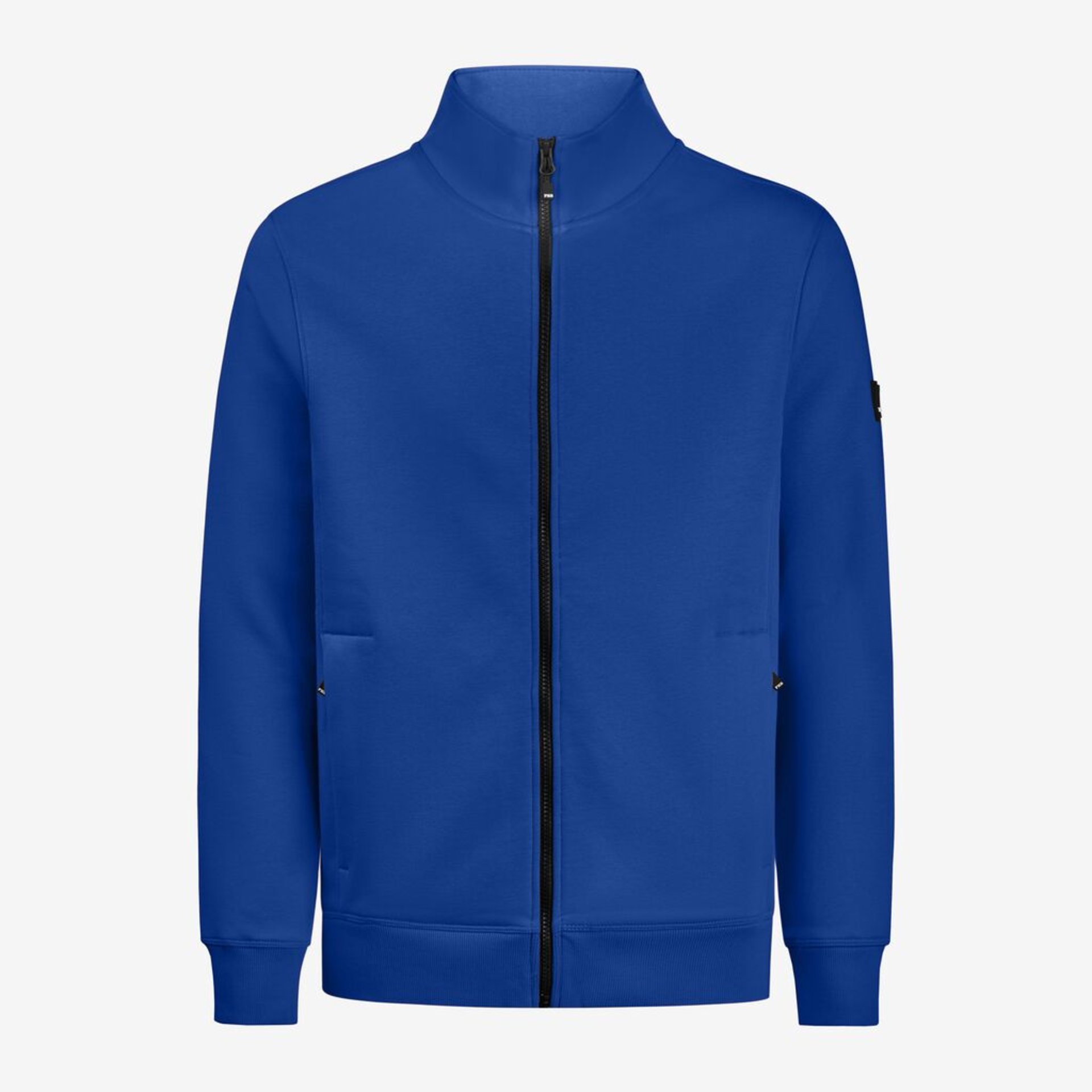 jacke, reissverschluss, unifarben, blau, hoodie