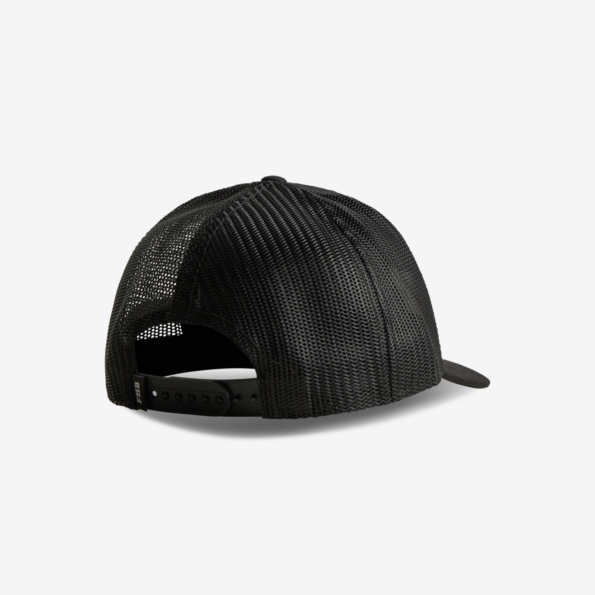 Baseballkappe, Mesh-Rückseite, Schwarz, verstellbares Band, Trucker-Kappe