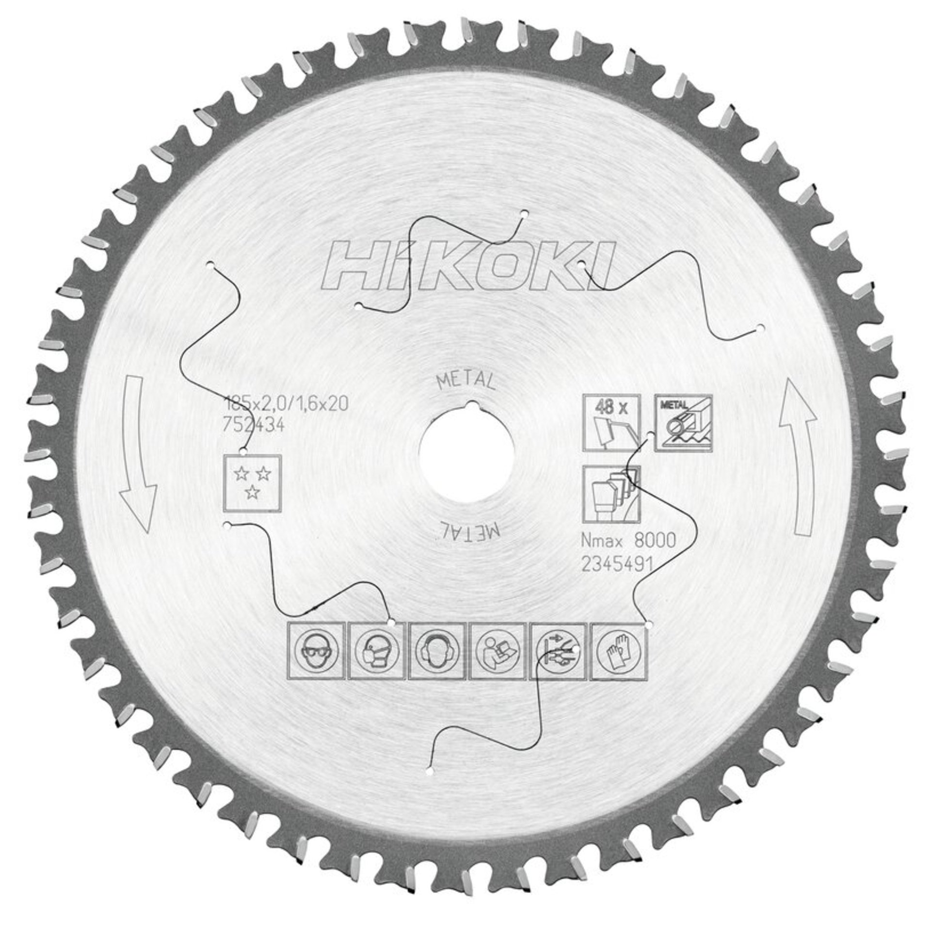 Hikoki TCT Kreissägeblatt Stahl 185x20 Z48 Flach- / Flachzahn angefast Elektronik, Hardware, Computerausrüstung, Maschine, Rad