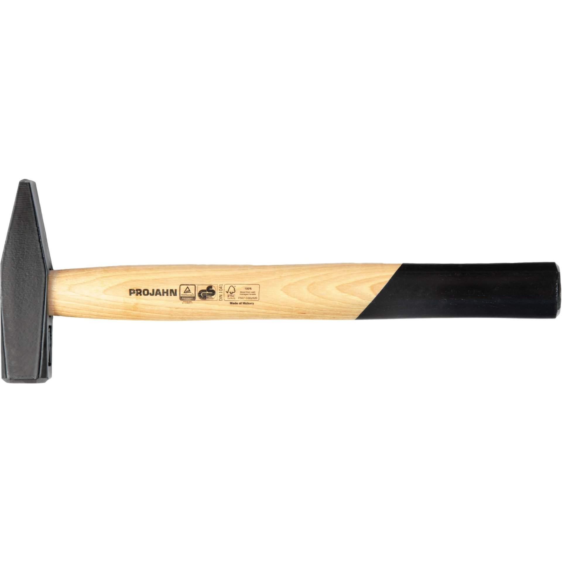 Hammer, Claw hammer, Holzstiel, Metallkopf, Gummi/Pad-Griff