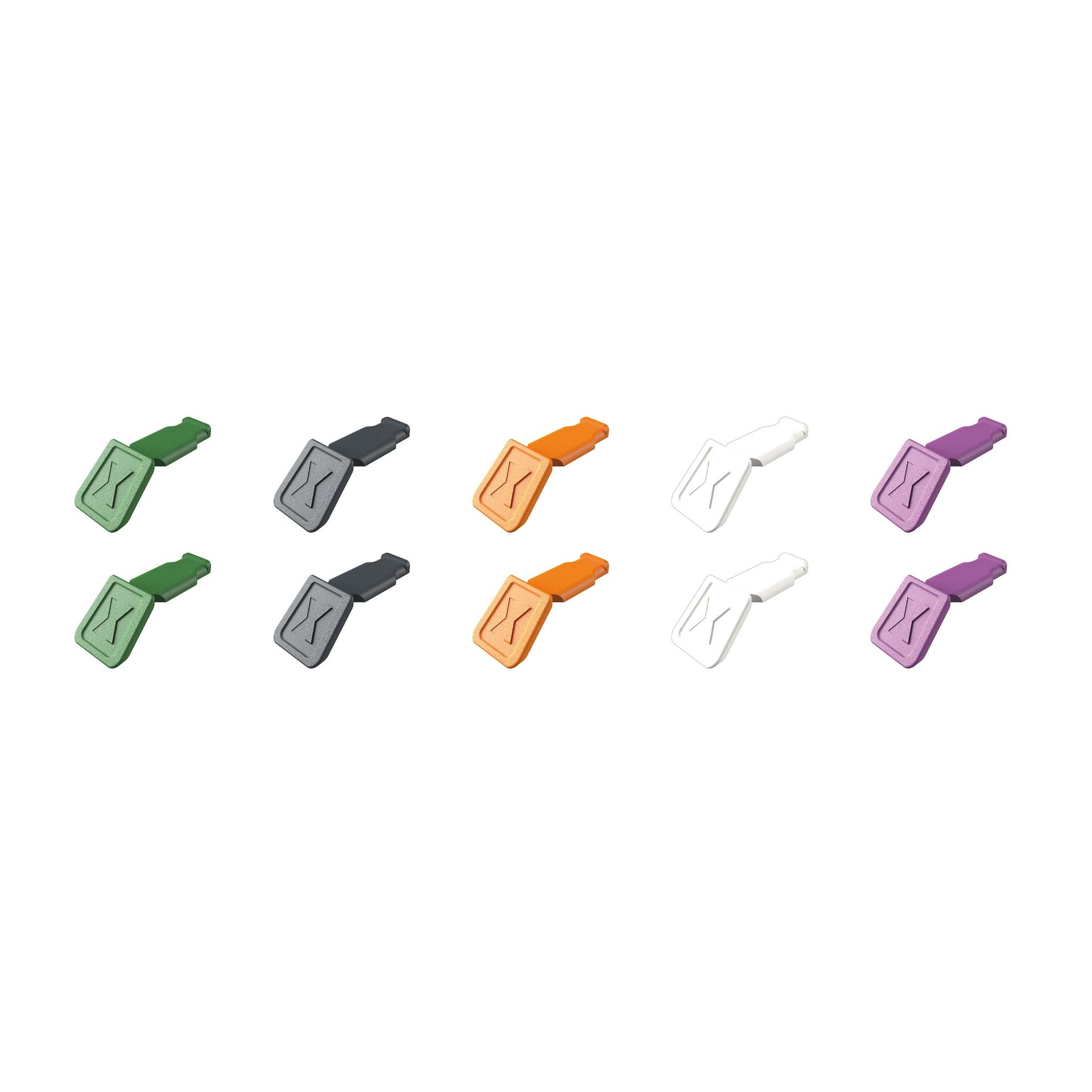 KNIPEX 00 61 10 C V02 ColorCode Clips Farbmischung 2 (10 Stück) Zubehör, Formelle Kleidung, Krawatte, Besteck, Löffel
