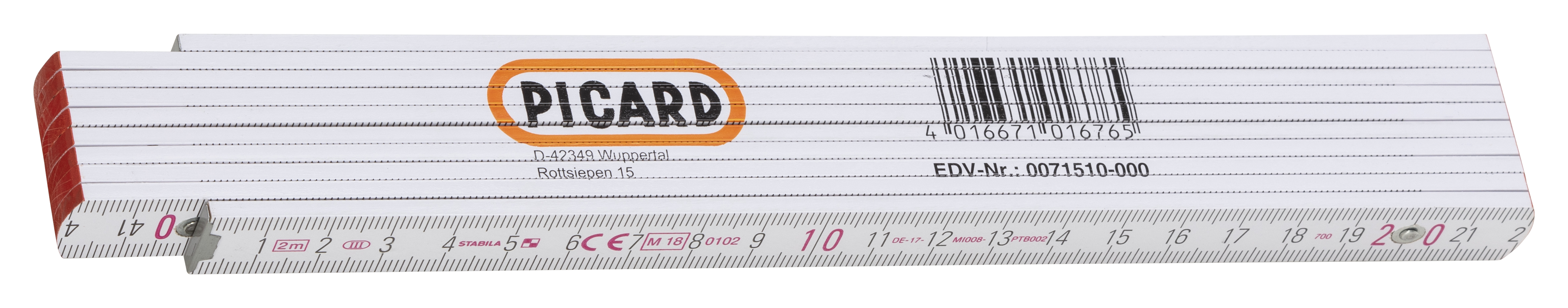 Picard Holzgliedermaßstab "PICARD" 2 m (0071510-000)