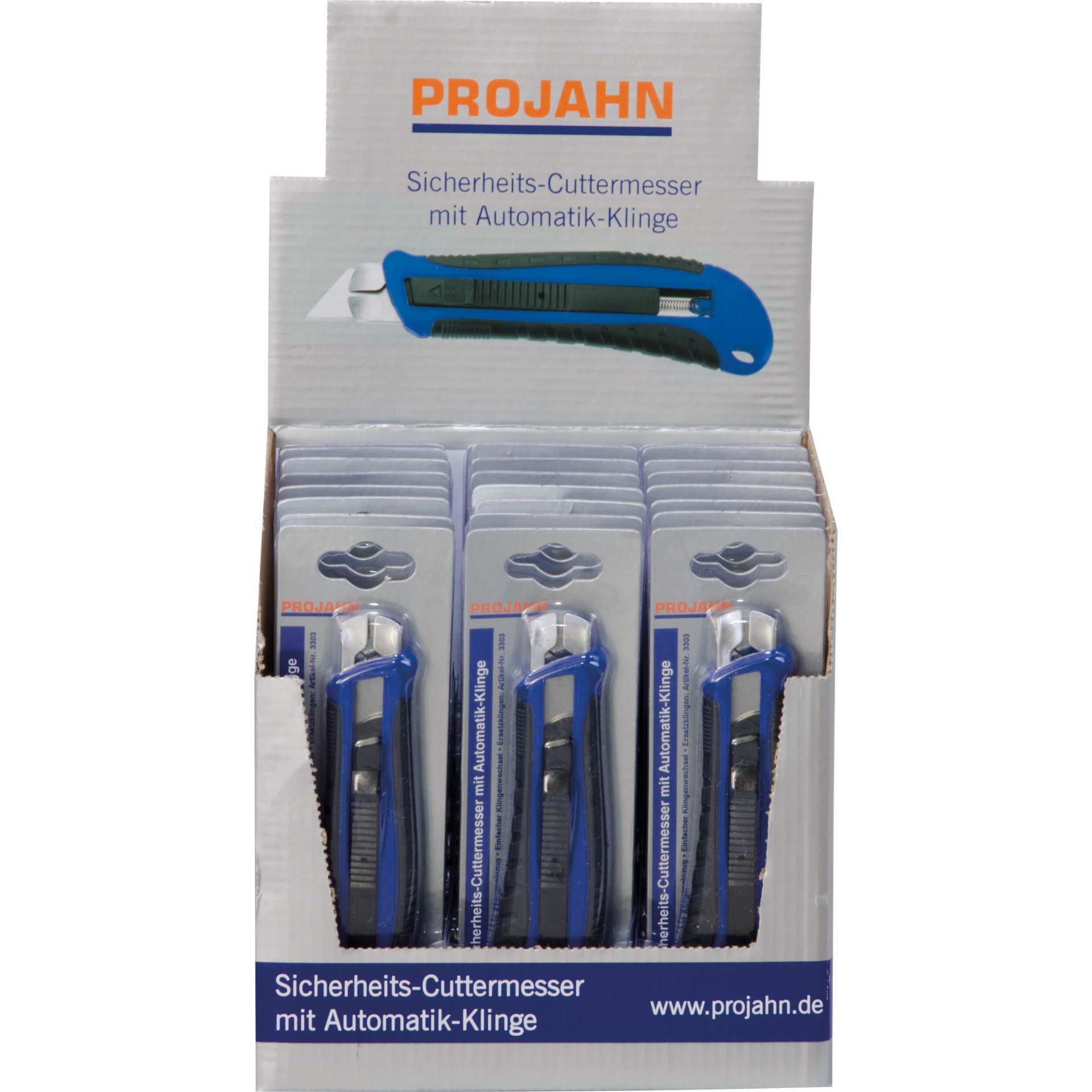 Sicherheits-Cutter, Automatik-Klinge, Cutting-Messer, Klingen-Box, Rasierklingen