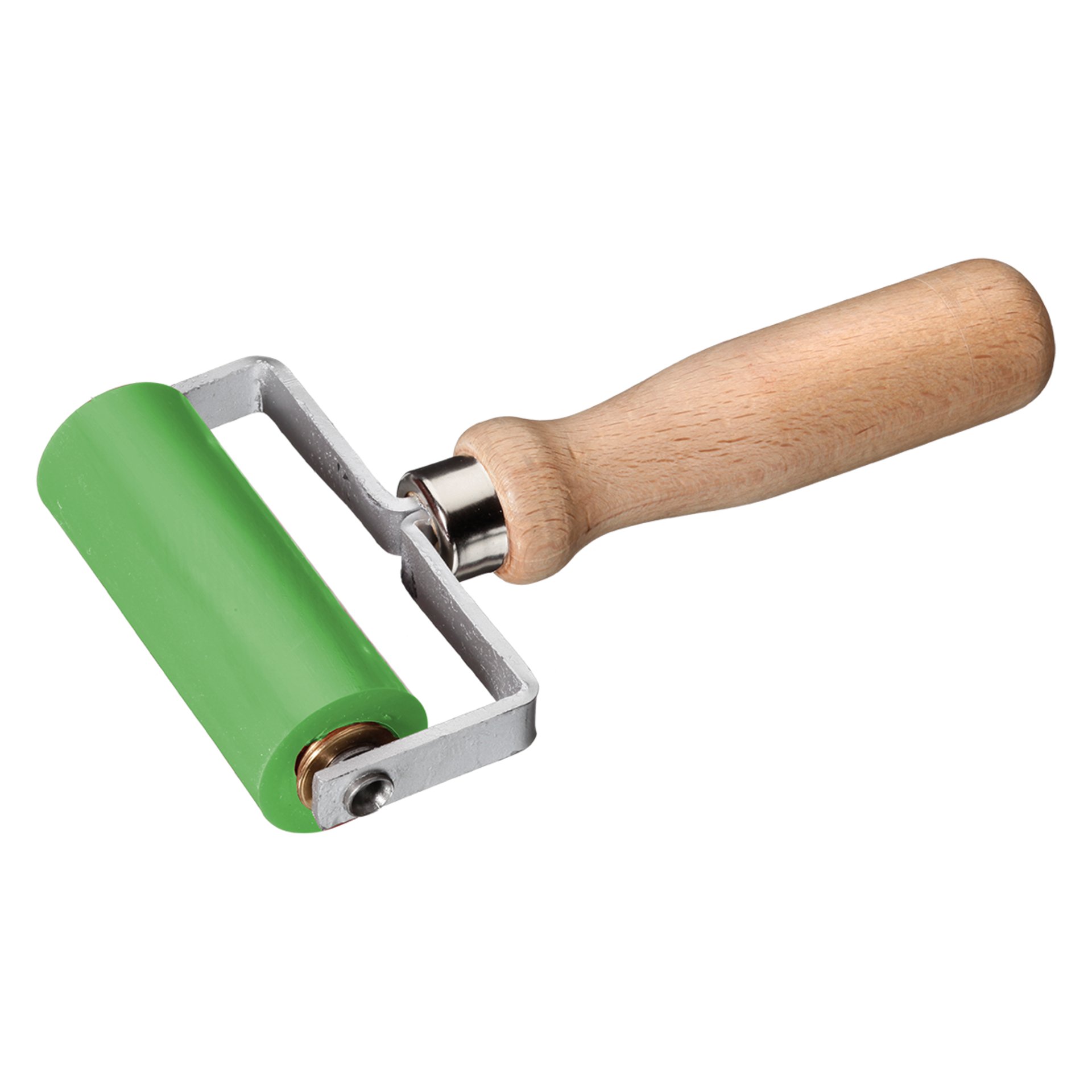 roller, holzgriff, grüne rolle, rolle, handroller