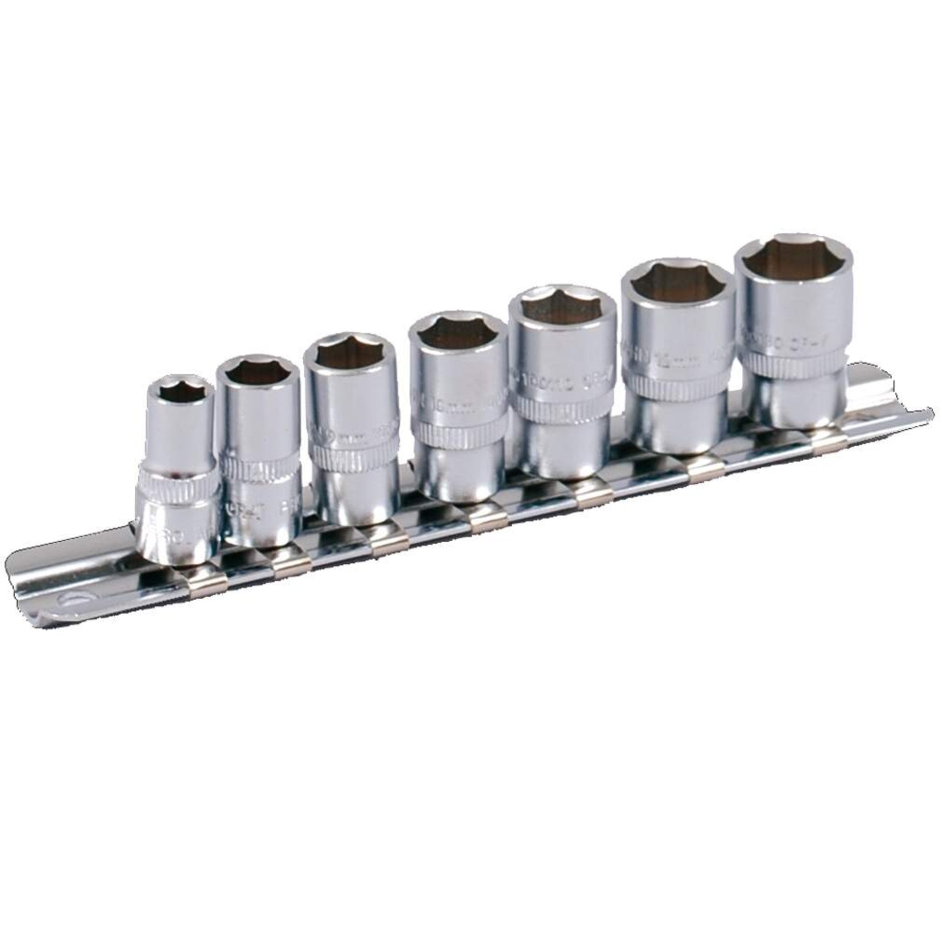 Steckschlüssel, Knarrensatz, Glieder-Schlüsselset, Chromstahl, 6-teiliges Set