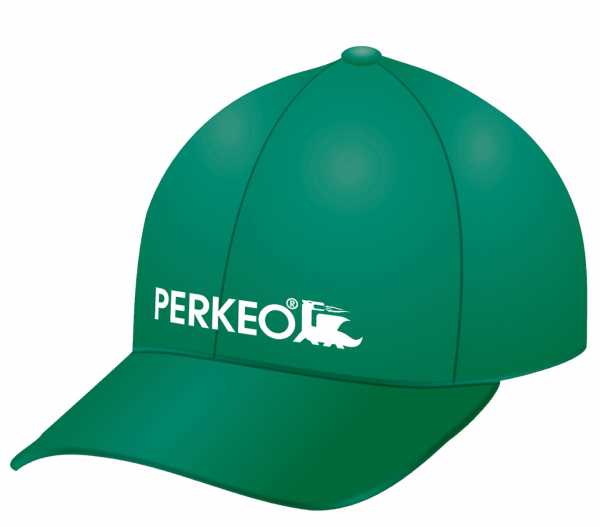 Perkeo Baumwoll-Schildmütze mit Logo-Stick in grün
