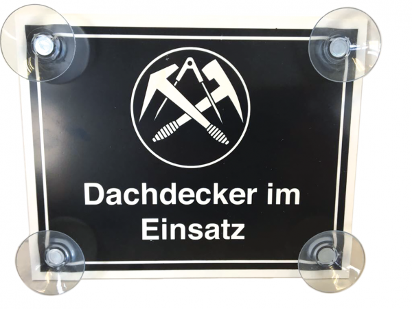 MASC Schild „Dachdecker im Einsatz“, 190 x 150 mm