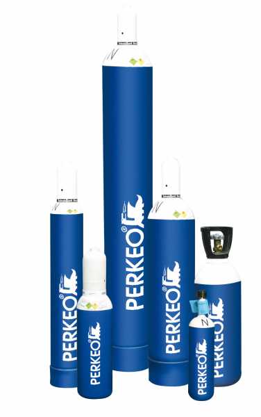 Perkeo 1-l-Sauerstoff-Stahlflasche mit Erstfüllung