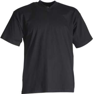 T-Shirt schwarz mit V-Ausschnitt, JOB