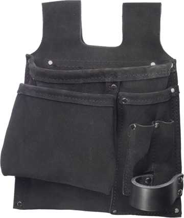 Werkzeugtasche "STABIL" aus Leder schwarz, JOB
