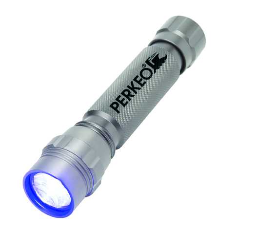 Perkeo LED-UV-Lecksuch-Taschenlampe inkl. Batterien